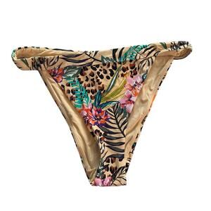 5/$25 Andie Swim The Caicos Bikini Wide Band Tropical Bikini Bottoms S Small New